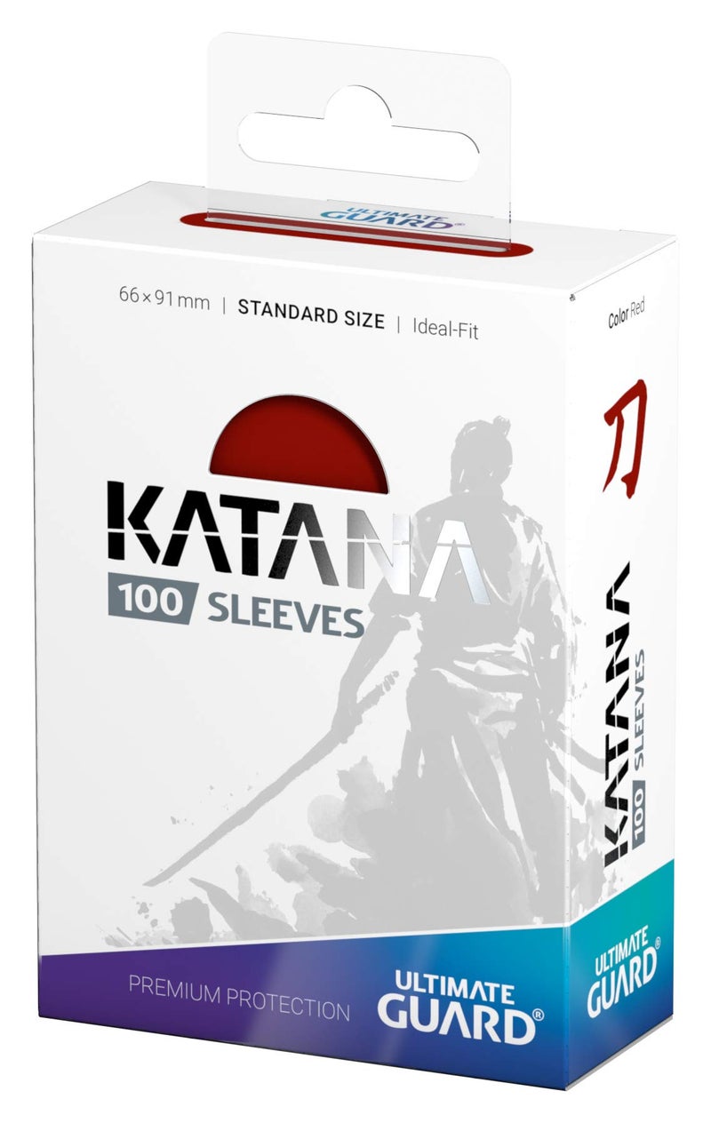 Ultimate Guard Katana Card Sleeves: 100 Standard Size TCG Sleeves, 66 x 91mm, Red Back, Tournament Quality, No PVC & Acid-Free, High Clarity - Image 3